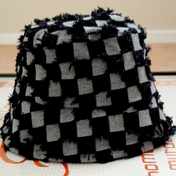 The Power Patch Bucket Hat – Distressed Denim with Fierce Empowerment Pins - Picture 5 of 7